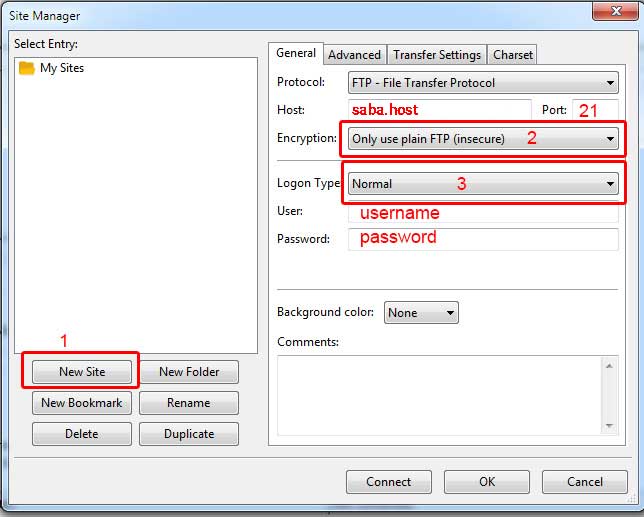 نرم افزار FileZilla Client